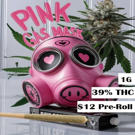 PINK GAS MASK 1G IND PRE-ROLL